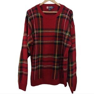 Vintage Chaps Ralph Lauren sweater checkard size medium